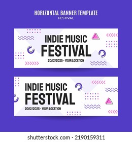 Festival Web Banner for Social Media Horizontal Poster, banner, space area and background