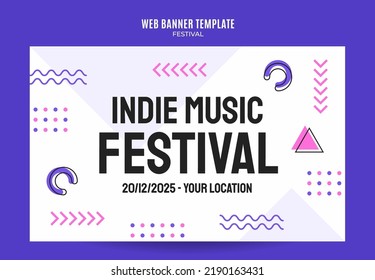 Festival Web Banner for Social Media Poster, banner, space area and background