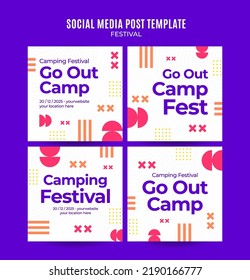 Festival Web Banner for Social Media Square Poster, banner, space area and background