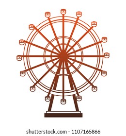 Festival wheel isolated red lines