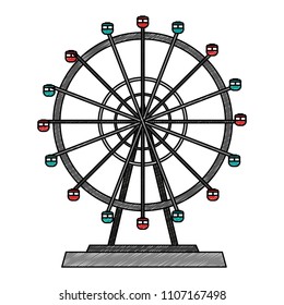 Festival wheel isolated scribble