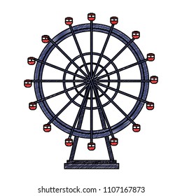 Festival wheel isolated scribble
