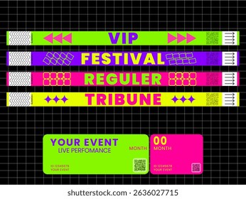 Festival Wristbands and Tickets Mockup - Event Access Kit