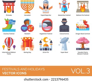 Festivals and Holidays including 4th July, Chinese New Year, Christmas, Columbus Day, Diwali, Dragon Boat Carnival, Duanwu Festival, Earth Day, Easter, Eid al-Adha, Father's day, Halloween, Hanukkah