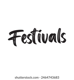 festivals text on white background.