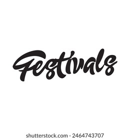 festivals text on white background.