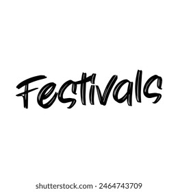 festivals text on white background.