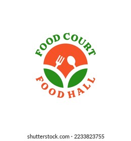 Festivasl Food Court Food Hall Logo Template Vector