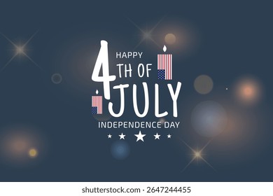 Festive 4th of July with Patriotic Candles and Soft Lights