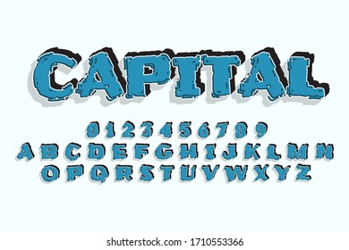 Festive abc letters and numbers