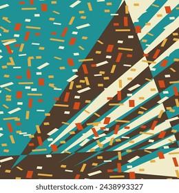 Festive abstract background with confetti in pastel colors. Trendy modern vector illustration for Banner Invitation Poster Cover Flyer Celebration Event Greeting card Party Social media Story Magazine