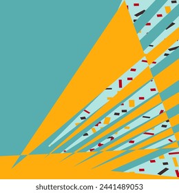 Festive abstract background with confetti in pastel colors. Trendy modern vector illustration for Banner Invitation Poster Cover Flyer Celebration Event Greeting card Party Social media Story Magazine
