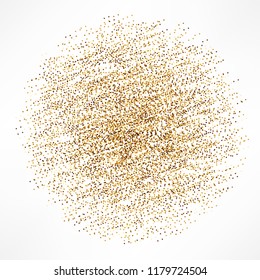 Festive abstract background with gold on white background