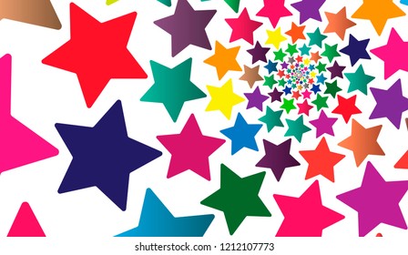 Festive abstract background. Multicolor rotating pattern.