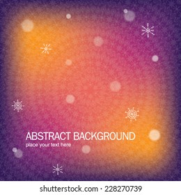 Festive abstract background with snowflakes