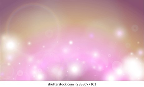 Festive Abstract Defocused Bokeh Circles Background Design.  Christmas snowfall Vector Horizontal Illustration. Cosmic Print. Glitter confetti. Good for Banners, Posters, Covers, Flyers, Cards.