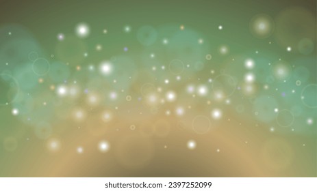 Festive Abstract Defocused Light Spot Background Design. Christmas snowfall Vector Horizontal Illustration. Cosmic Print. Glitter confetti. Good for Banners, Posters, Covers, Flyers, Cards.