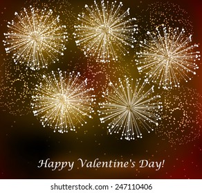 Festive abstract fireworks
