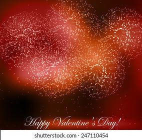 Festive abstract fireworks