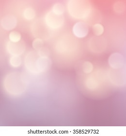Festive abstract magic blurred defocused delicate circular colorful light bokeh vector background web templates, layout, card, vip, banners, store, present, sale, certificate, gift. Pink purple 