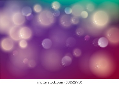 Festive abstract magic blurred defocused delicate circular colorful light bokeh vector background web templates, layout, card, vip, banners, store, present, sale, certificate, gift Purple, blue
