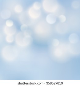 Festive abstract magic blurred defocused delicate circular colorful light bokeh vector background web templates, layout, card, vip, banners, store, present, shopping, sale, certificate, gift. Blue 