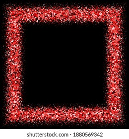 
Festive abstract red dust background, square design frame.