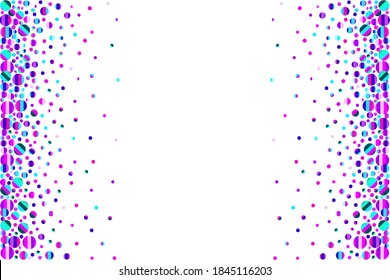 Marco vector abstracto festivo. Confeti colorido. Espacio para el texto 
