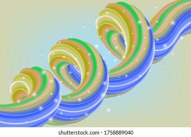 
Festive abstract wavy background. Liquid beautiful waveform. 3d vector illustration