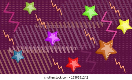 Festive abstraction.Colorful geometric background design. Fluid shapes composition with trendy gradients. Eps10 vector.