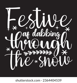 festive af dabbing through the snow.This is an editable vector file.