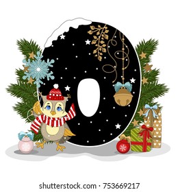 Festive Alphabet Christmas theme.Christmas elements. Christmas style font, Christmas font. Vector flat style illustration.