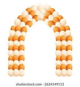 Festive arch made of colorful balloons, perfect for celebrations and events, adding a touch of joy and vibrancy