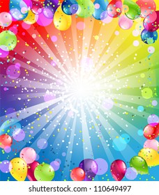 Festive background with balloons