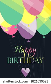 Festive background with balloons and greeting message. You can use it for banner, flyer, invitation, website, greeting card and gift coupon.