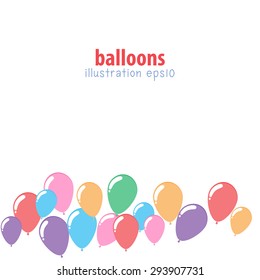 Festive background with balloons, Party balloons with space for text.