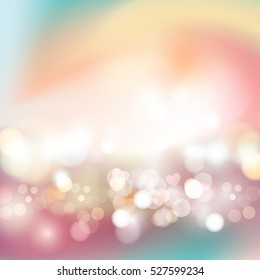 Festive background with blurred lights, vector illustration