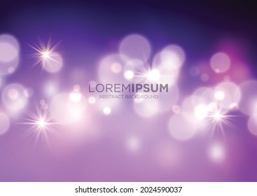 Festive background with bokeh lights and stars design