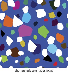Festive background of the bright spots on a blue background