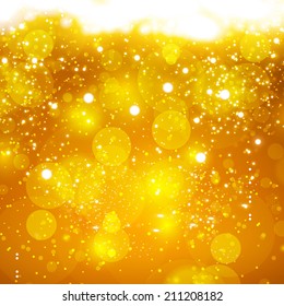 Festive background   Christmas and New Year feast bokeh background, easy editable