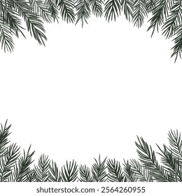 Festive background with Christmas tree branches.