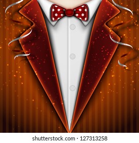 Festive background with clown costume. Eps 10