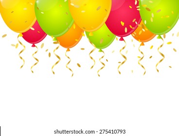 Festive background with color balloons
