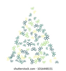 Festive Background with Colorful Bows. Cute Pattern for Postcard, Print, Banner or Poster. Small Pretty Bows For Party Decoration, Wedding, Birthday or Anniversary Invitation. Vector
