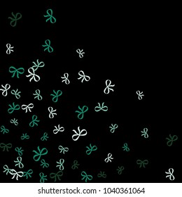 Festive Background with Colorful Bows. Cute Pattern for Postcard, Print, Banner or Poster. Small Pretty Bows For Party Decoration, Wedding, Birthday or Anniversary Invitation. Vector
