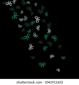 Festive Background with Colorful Bows. Cute Pattern for Postcard, Print, Banner or Poster. Small Pretty Bows For Party Decoration, Wedding, Birthday or Anniversary Invitation. Vector