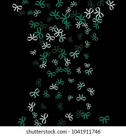 Festive Background with Colorful Bows. Cute Pattern for Postcard, Print, Banner or Poster. Small Pretty Bows For Party Decoration, Wedding, Birthday or Anniversary Invitation. Vector