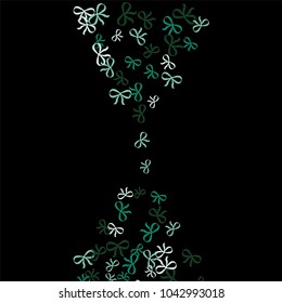Festive Background with Colorful Bows. Cute Pattern for Postcard, Print, Banner or Poster. Small Pretty Bows For Party Decoration, Wedding, Birthday or Anniversary Invitation. Vector