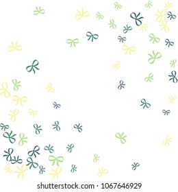 Festive Background with Colorful Bows. Delicate Pattern for Postcard, Print, Banner or Poster. Little Pretty Bows For Party Decoration, Wedding, Birthday or Anniversary Invitation. Vector
