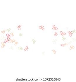 Festive Background with Colorful Bows. Delicate Pattern for Postcard, Print, Banner or Poster. Little Pretty Bows For Party Decoration, Wedding, Birthday or Anniversary Invitation. Vector
